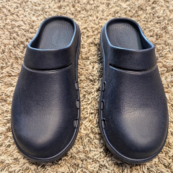 OOFOS Shoes - Oofos Navy Clogs